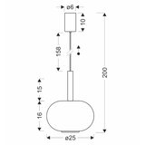  visilica na sajli bueno 1xGX53/9W/230V, prečnik 25 cm, dimljeno bež | Eponuda.com
