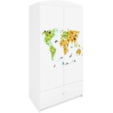  Dječji ormar - KARTA SVIJETA - bijeli | shoptok.hr