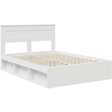  Konstrukcija postelje Bela 160 x 200 cm Masivno borovo les, (5000104106) | Shoptok.si