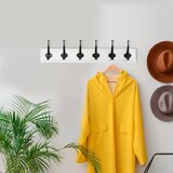 Kondela Stenski obešalnik, bela/črna, MDF/kovina, RAMAN | Shoptok.si