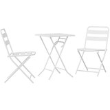 Bistro set za vrt 3 pcs Bijelo Čelik | Eponuda.com