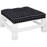  Jastuk za palete crni karirani 70 x 70 x 12 cm od tkanine | shoptok.hr