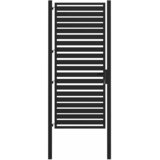 vidaXL Vrtna vrata z zaklepanjem črna 100x200 cm aluminij, (5000301030) Cene