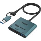 Onten Adapter usb flash 3u2 usb-a + usb type-c na hdmi 4k 60hz + usb 3.2 + usb type-c 480mbps 30cm (otn-uca303) | Eponuda.com