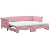  Dnevni krevet na razvlačenje ružičasti 80 x 200 cm baršunasti | shoptok.hr