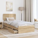  Krevetna konstrukcija s ladicama Sonoma hrast 75 x 190 cm | shoptok.hr