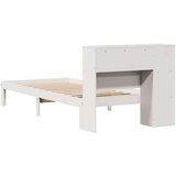  Krevet s regalom za knjige bez madraca bijeli 90x190cm borovina | shoptok.hr