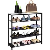 MID.YOU Regal Za Čevlje Taliro 4, Črna, Bela | Shoptok.si