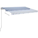  Avtomatsko zložljiva tenda s stebrički 3x2,5 m modra in bela, (20743205) | Shoptok.si