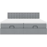 vidaXL Otomanski posteljni okvir z vzmetnicami siv 180x200 cm blago | Shoptok.si