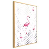  Plakat - Flamingo Family 21x30 Zlatni okvir | shoptok.hr
