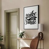  Plakat - Wake Up and Smile 21x30 Crni okvir | shoptok.hr