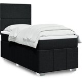 vidaXL Krevet s oprugama i madracem crni 100 x 200 cm od tkanine | shoptok.hr