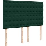  s oprugama i madracem tamnozeleni 140x190 cm baršunasti | shoptok.hr