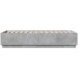  Okvir kreveta s LED svjetlima boja betona 90 x 200 cm drveni | shoptok.hr