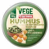 Carnex hummus namaz od leblebija sa semenkama bundeve 95g Cene