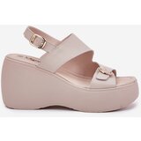 S. BARSKI Leather Women's Sandals On Wedge And Platform S.Barski | Shoptok.si