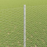  Heksagonalna ograda s stubom 10 x 1,4 m Pocinčani čelik Srebrna | shoptok.hr