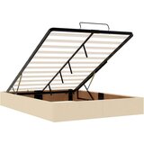 vidaXL Otomanski posteljni okvir z vzmetnico krem 140x200 cm blago | Shoptok.si