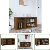 The Living Store Omarica za čevlje rjav hrast 100x35x45 cm inženirski les - Omarica Za Čevlje, (21744425) Cene