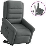 Maison Chic Naslanjač - Relax naslanjač s funkcijo vstajanja temno sivo blago, (22061977) | Shoptok.si