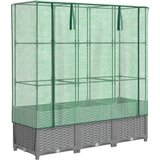  Povišena gredica s pokrovom za staklenik 120 x 40 x 138 cm | shoptok.hr
