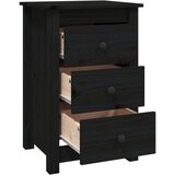  Noćni ormarići 2 kom Crno 40x35x61 5 cm od masivne borovine | shoptok.hr