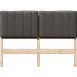  Tapecirani uzglavlje s uzglavljem Smeđa i tamno siva 120 cm | shoptok.hr