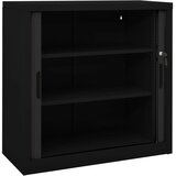 Ormarić s kliznim vratima crni 90 x 40 x 90 cm čelični | shoptok.hr