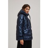 Marisse Navy Blue Metallic Quilted Jacket | ePonuda.com