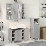  3-dijelni set kupaonskog namještaja siva boja betona drveni | shoptok.hr
