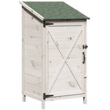  Vrtna Šupa Bijela 59,5 x 56 x 113,5 cm Čvrsto drvo jele | shoptok.hr