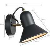  Zidno usmereno svetlo ASTAMA 1xE27/40W/230V crna/mesing | Eponuda.com