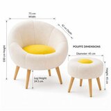 Atelier Del Sofa set fotelja i stolića za kafu, bijela Slike