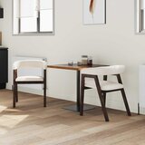  Trpezarijske stolice 2 kom. Čvrsto drvo od gume Svijetlosmeđa | shoptok.hr