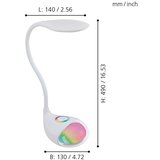 Eglo Cabado 1 stona lampa/1, led, 2,2w, 300lm, rgb, na dodir, dimabilna | Eponuda.com