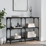  The Living Store Konzolna mizica črna 100x29x75 cm inženirski les - Konzolna Mizica, (21439681) Cene