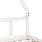  Otroški posteljni okvir bel 90x190 cm trdna borovina, (20787634) | Shoptok.si