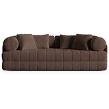 Cosmopolitan Design Rjava žametna raztegljiva sedežna garnitura 206 cm Kemi – | Shoptok.si