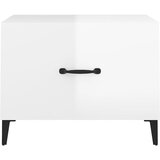  Stolić za kavu s metalnim nogama sjajni bijeli 50 x 50 x 40 cm | Eponuda.com