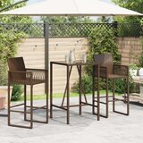 Vanjski barski stol smeđi 70 x 70 x 110 cm od poliratana | shoptok.hr