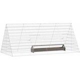  Kavez za piliće Srebrno 215 x 100 x 85 cm Cinkani čelik | Eponuda.com