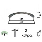 Dabel ručica za nameš c40 b-ni x128/168/33 2kom m4x22 Cene