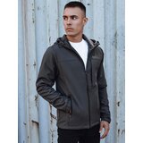DStreet Men's transitional softshell jacket with hood dark gray | shoptok.hr