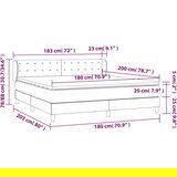  Box spring postelja z vzmetnico svetlo siva 180x200 cm blago, (20790433) | Shoptok.si