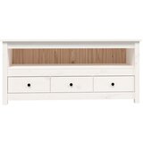 TV ormarić bijeli 114 x 35 x 52 cm od masivne borovine | Eponuda.com