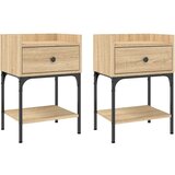  Noćni ormarići 2 kom crni 40 x 35 x 47,5 cm konstruirano drvo | shoptok.hr