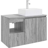  Set namještaja za kupaonicu 2 kom. Siva Sonoma 49,5 x 41 x 79,5 cm | shoptok.hr