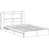  Okvir kreveta s pohranom s ladicama Betonska siva 135 x 190 cm | Eponuda.com