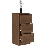  Komoda 2 kosa rjavi hrast 30x30x70 cm konstruiran les, (20654816) | Shoptok.si